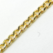 14K Solid Gold Hollow Curb Chain